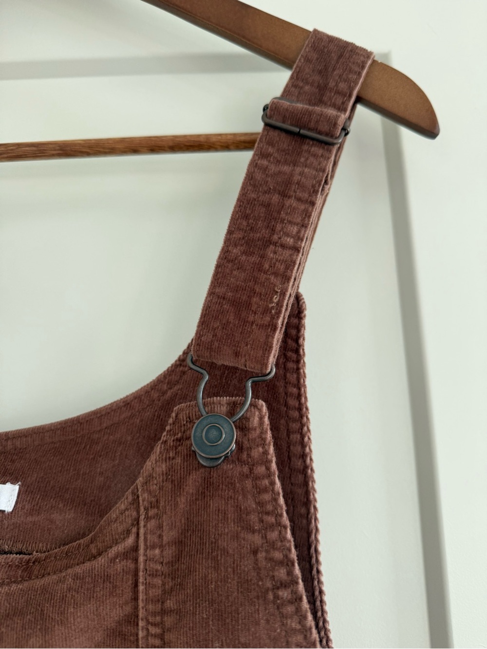 Celebrity Pink Brown Corduroy Button-Front Pinafore Dress XL - Picture 4 of 9